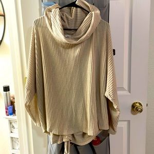 Maurices long sleeve sweater Plus size 2. With the lace up back. Cream color